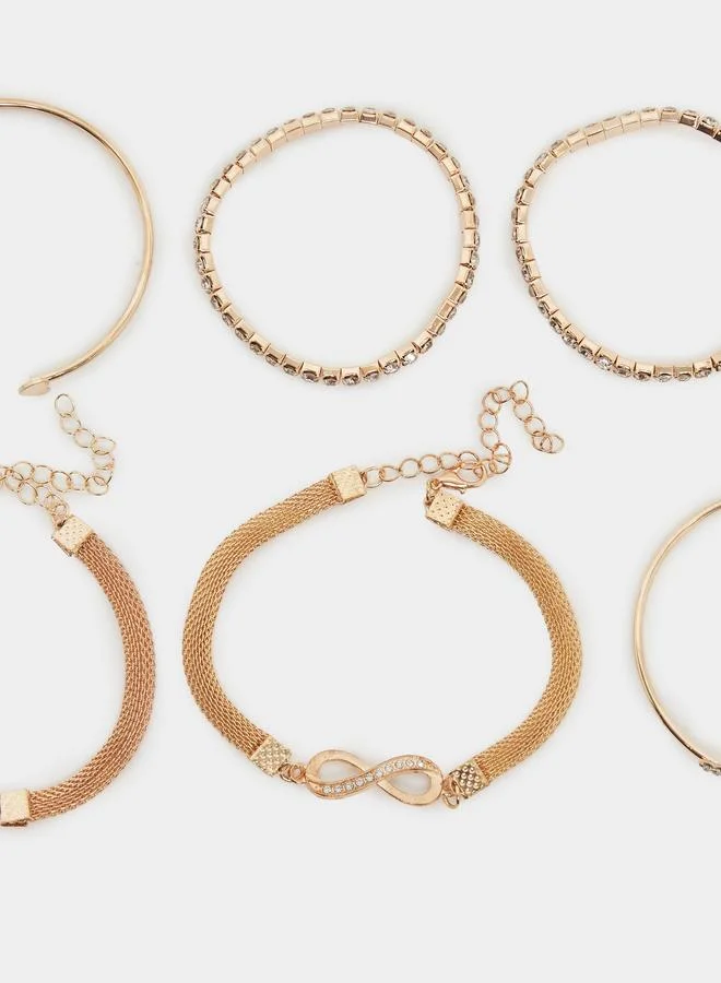 Styli Pack of 2 - Embellished Gold Tone Bracelet